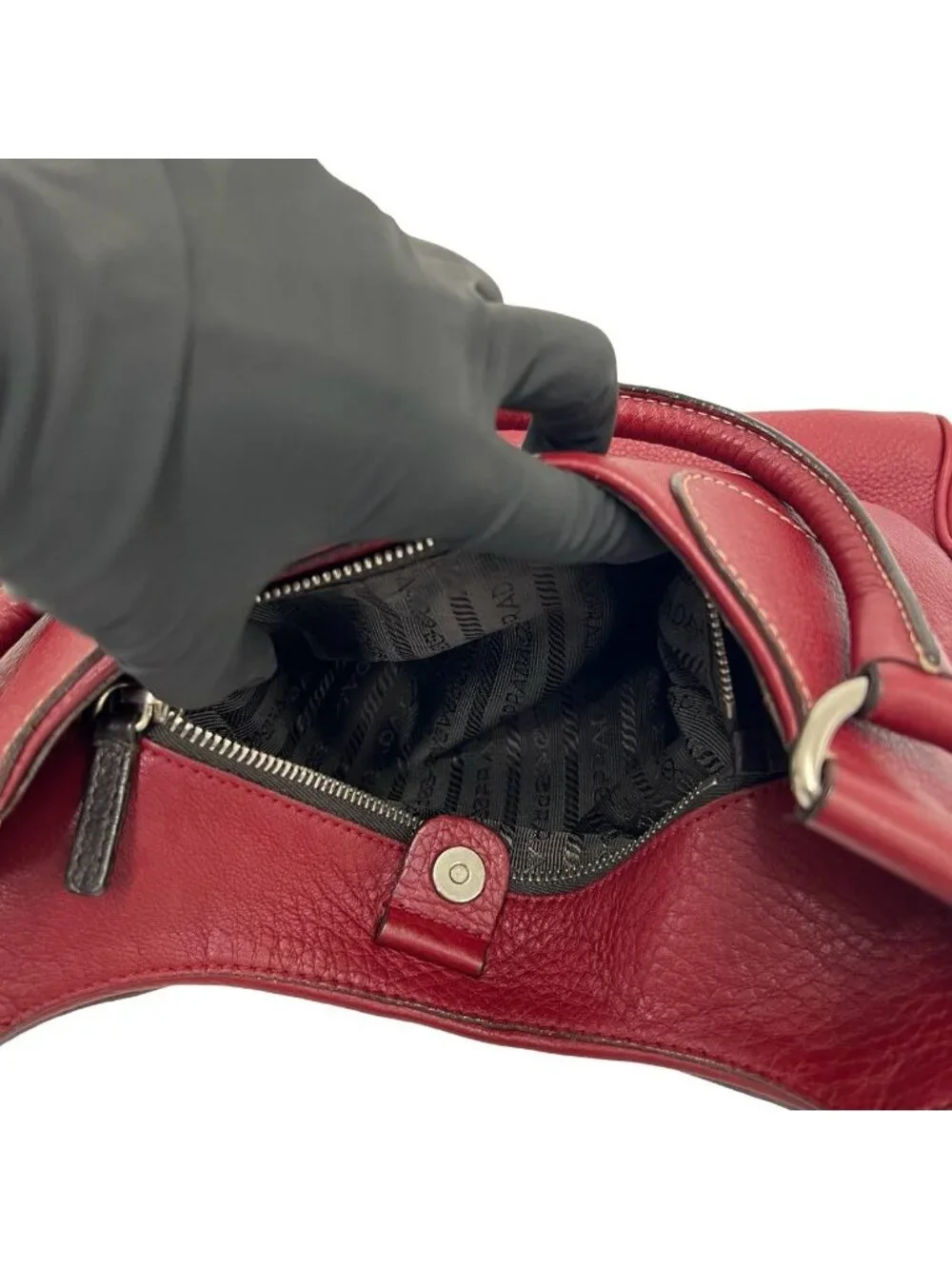 Prada Leather Mini Tote Shoulder Bag